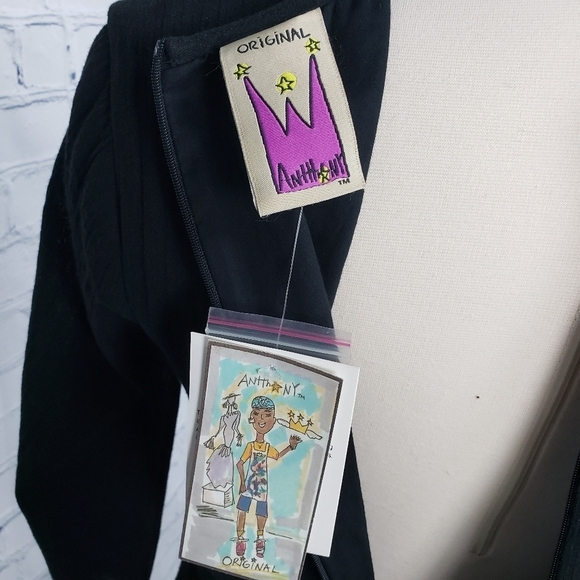 Anthony Design Womens Dress Size S Black Midi Boho Ethnic Hippie Grunge Art Deco - Picture 12 of 14